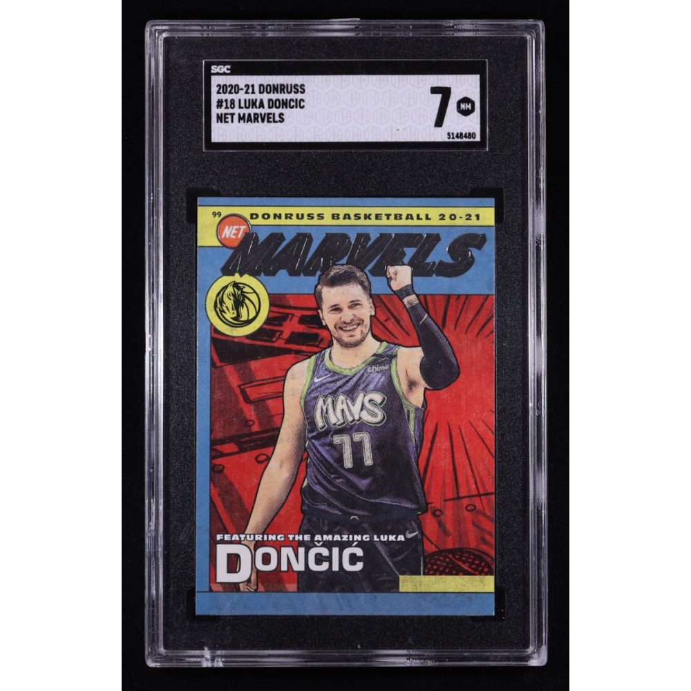 Luka Doncic 2020-21 Donruss Net Marvels #18 (SGC 7) at PristineAuction.com Luka Doncic 2020-21 Donruss Net Marvels #18 (SGC 7) at PristineAuction.com