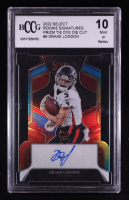 Drake London 2022 Select Rookie Signatures Prizm Tie Dye Die Cut #6 RC #04/25 (BCCG 10) at PristineAuction.com