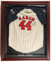 Hank Aaron Signed Braves Custom Framed Jersey Inscribed "Home Run King 82/715" (Beckett) at PristineAuction.com