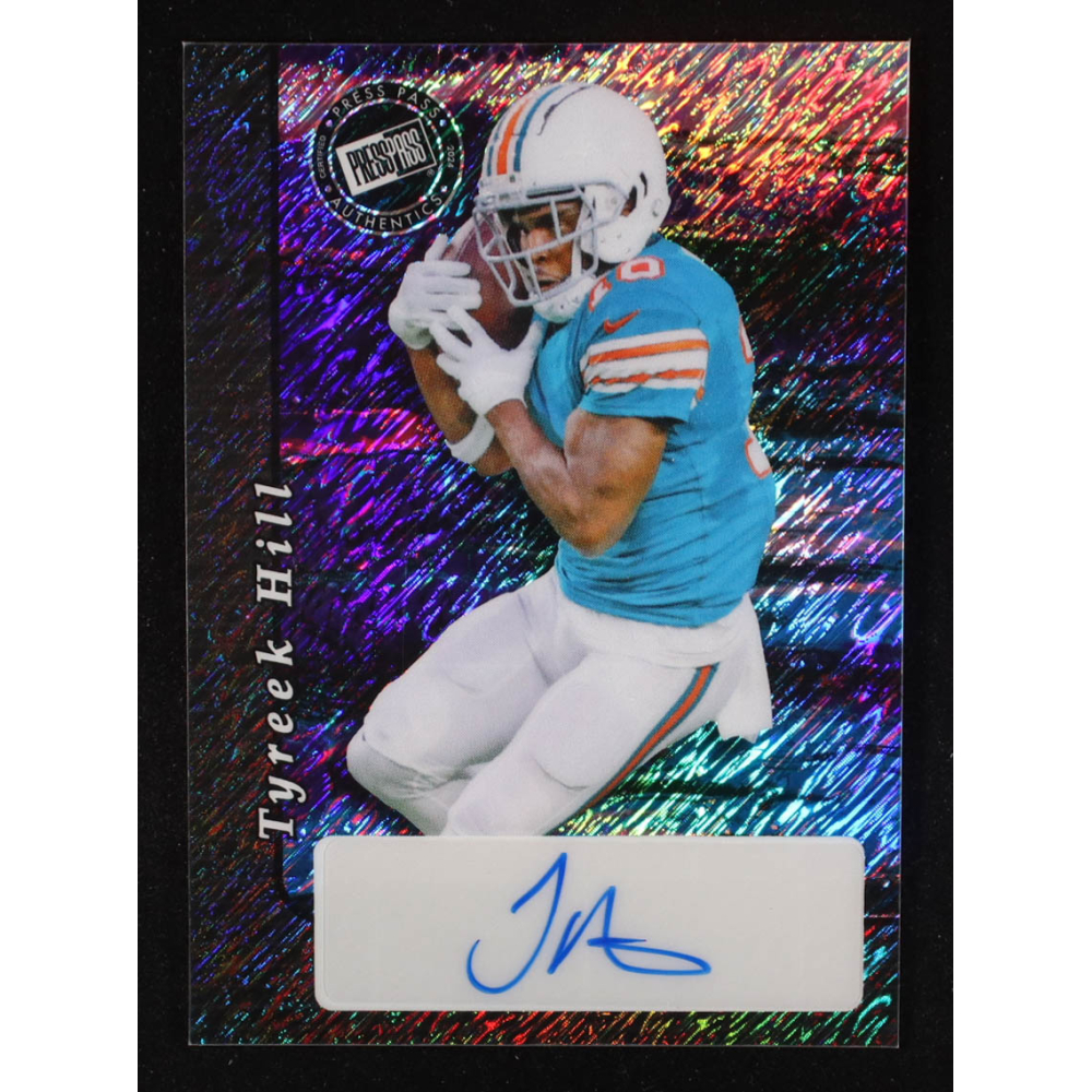 Tyreek Hill 2024 Leaf Press Pass Autographs Rainbow Shimmer #20ATH2 #4/6 at PristineAuction.com