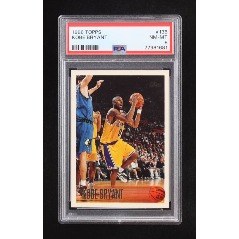 Kobe Bryant 1996-97 Topps #138 RC (PSA 8) at PristineAuction.com Kobe Bryant 1996-97 Topps #138 RC (PSA 8) at PristineAuction.com