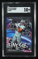 Brock Bowers 2024 Topps Chrome Finesse #F8 RC (SGC 10) at PristineAuction.com