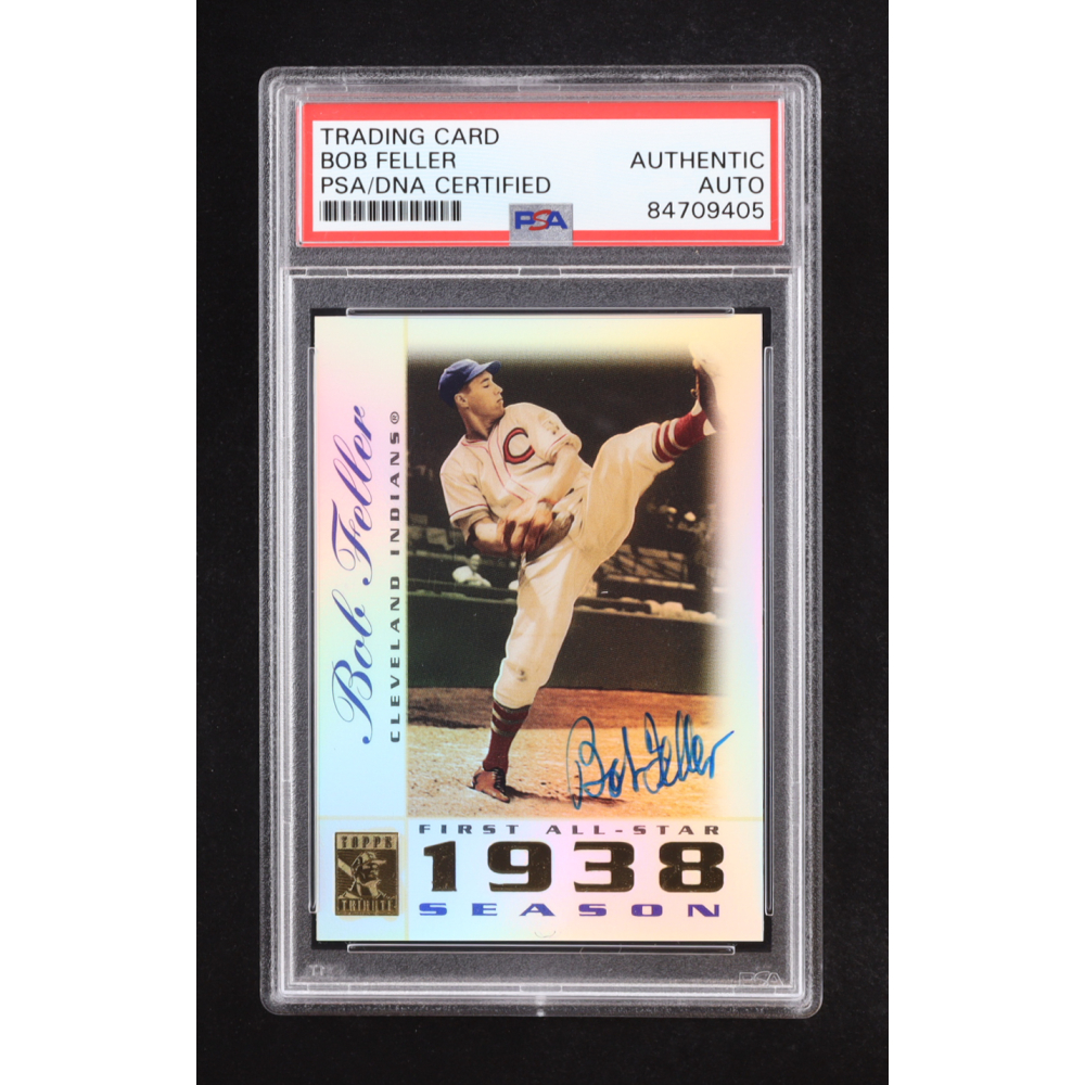 Bob Feller Signed 2003 Topps Tribute Perennial All-Star #23 (PSA | Auto Grade PSA Authentic) at PristineAuction.com