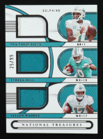Tua Tagovailoa / Jaylen Waddle / Tyreek Hill 2022 Panini National Treasures NFL Gear Trio Materials #1 #25/99 at PristineAuction.com