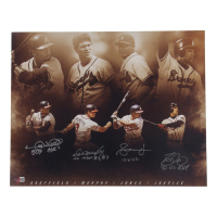 Dale Murphy, David Justice, Andrew Jones & Gary Sheffield Signed Braves 16x20 Photo With (4) Career Stat Inscriptions (Beckett) at PristineAuction.com