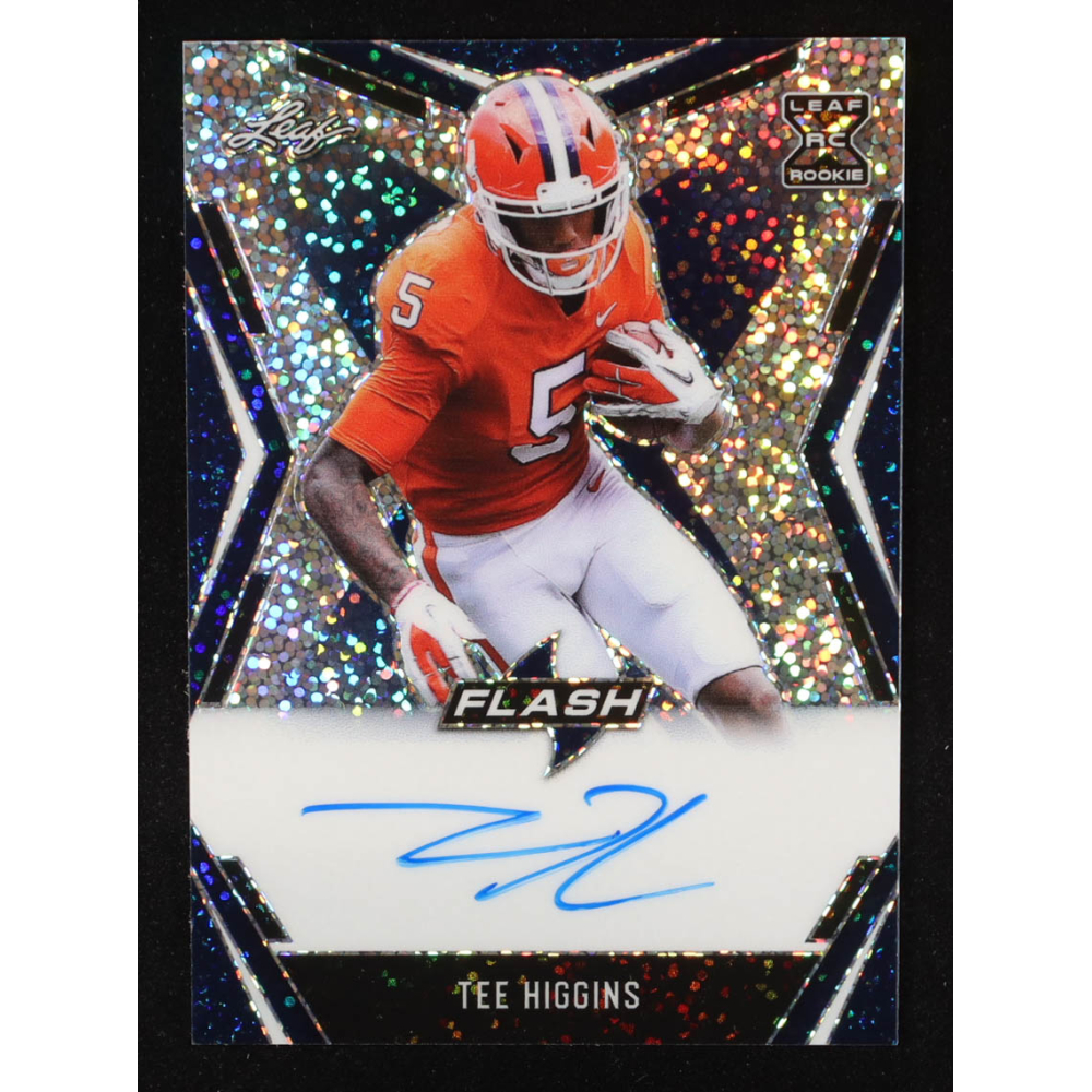 Tee Higgins 2020 Leaf Flash Autographs Blue #BATH1 RC #35/35 at PristineAuction.com