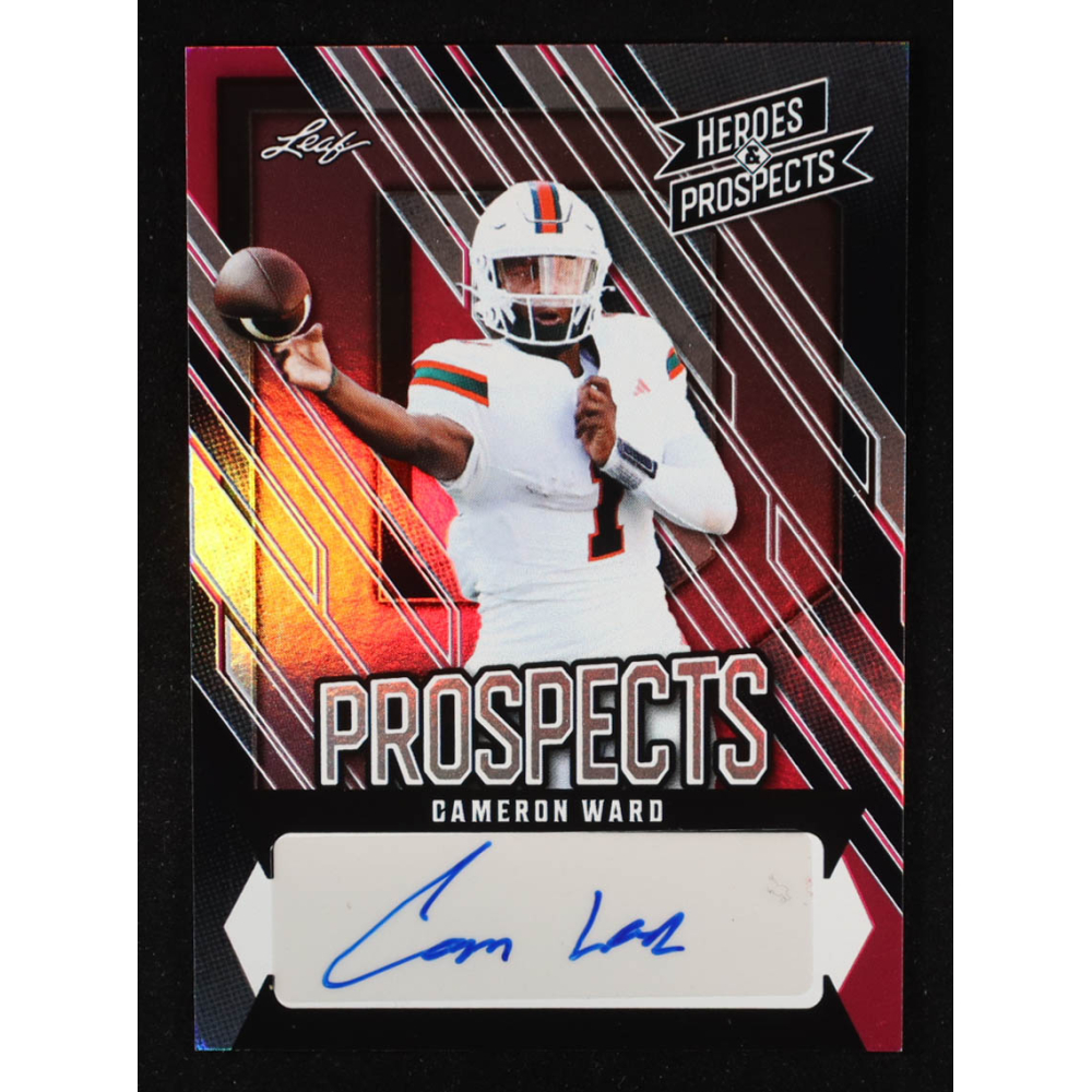 Cameron Ward 2024 Leaf Sports Heroes & Prospects Autographs Pink #APCW1 RC #5/5 at PristineAuction.com