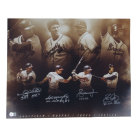 Dale Murphy, David Justice, Andrew Jones & Gary Sheffield Signed Braves 16x20 Photo With (4) Career Stat Inscriptions (Beckett) at PristineAuction.com