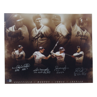 Dale Murphy, David Justice, Andrew Jones & Gary Sheffield Signed Braves 16x20 Photo With (4) Career Stat Inscriptions (Beckett) at PristineAuction.com