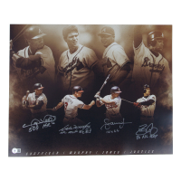 Dale Murphy, David Justice, Andrew Jones & Gary Sheffield Signed Braves 16x20 Photo With (4) Career Stat Inscriptions (Beckett) at PristineAuction.com