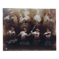Dale Murphy, David Justice, Andrew Jones & Gary Sheffield Signed Braves 16x20 Photo With (4) Career Stat Inscriptions (Beckett) at PristineAuction.com