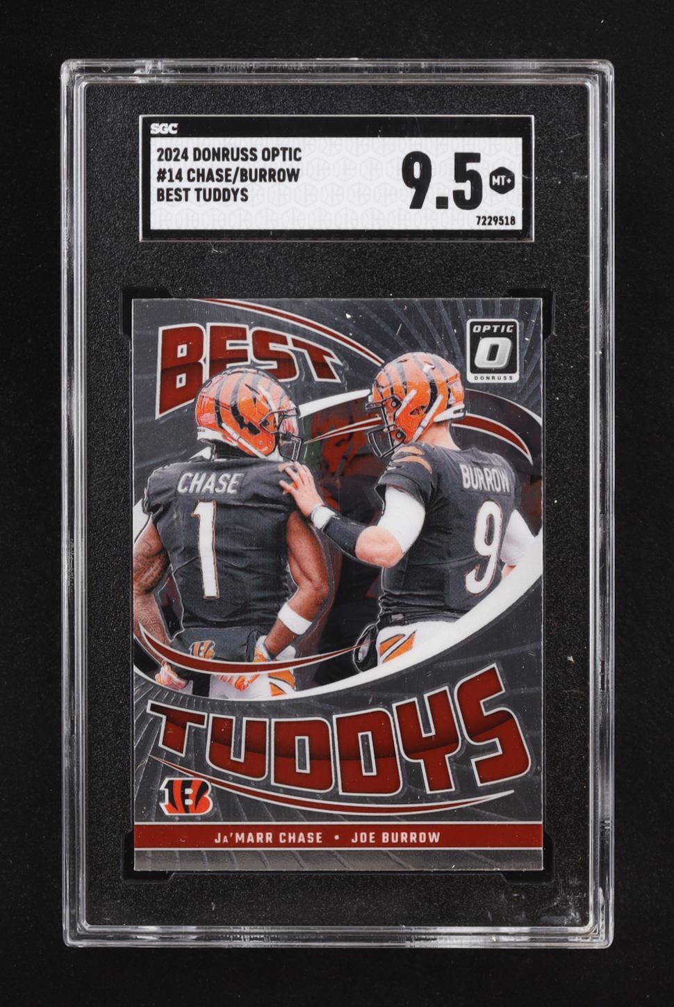 Ja'Marr Chase/Joe Burrow 2024 Donruss Optic Best Tuddys #14 (SGC 9.5) at PristineAuction.com Ja'Marr Chase/Joe Burrow 2024 Donruss Optic Best Tuddys #14 (SGC 9.5) at PristineAuction.com