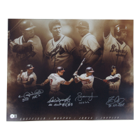 Dale Murphy, David Justice, Andrew Jones & Gary Sheffield Signed Braves 16x20 Photo With (4) Career Stat Inscriptions (Beckett) at PristineAuction.com