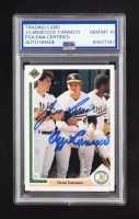 Ozzie Canseco & Jose Canseco Signed 1991 Upper Deck #146 (PSA | Auto Grade PSA 10) at PristineAuction.com