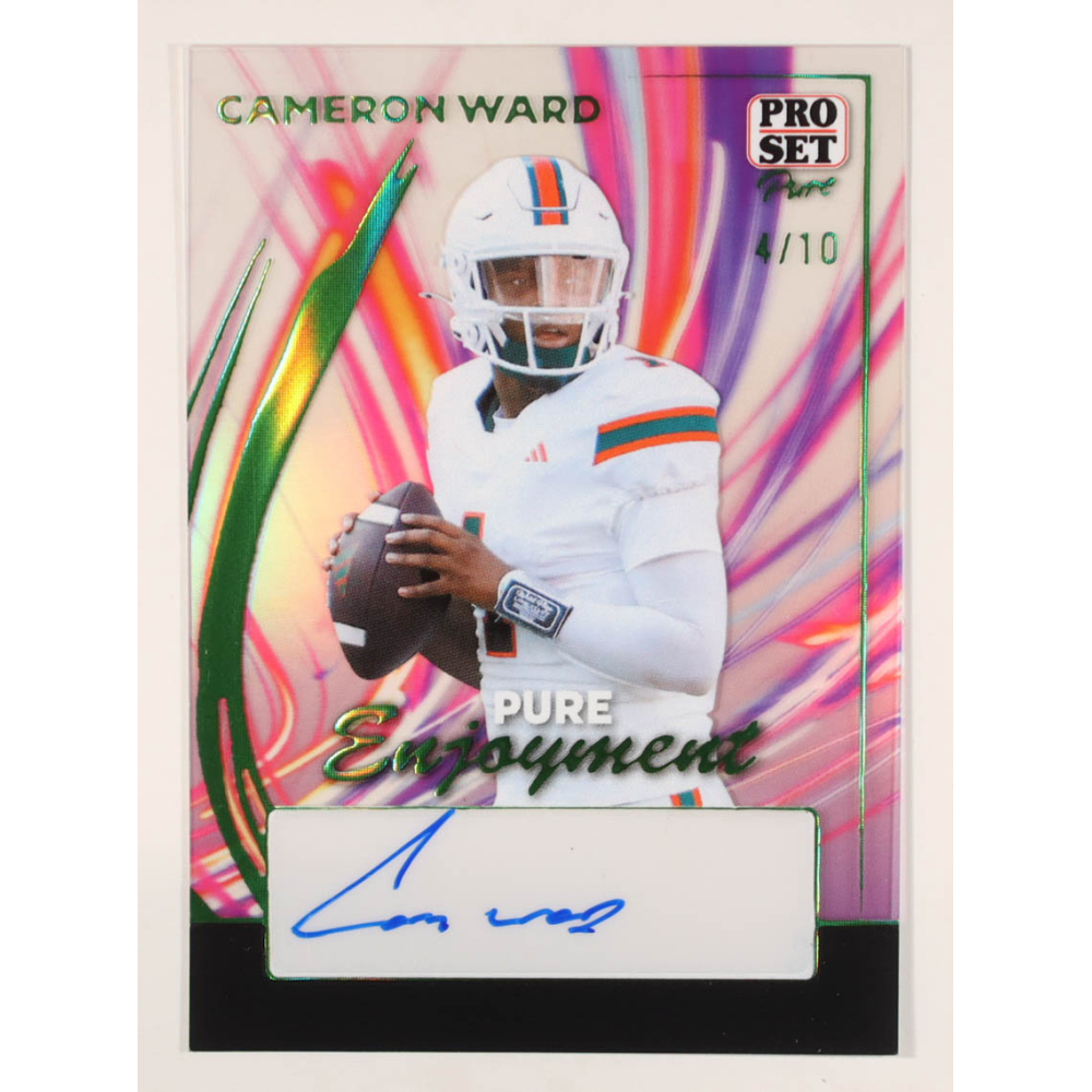Cameron Ward 2024 Leaf Pro Set Pure Enjoyment Autograph #PECW1 RC #4/10 at PristineAuction.com