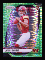 Jayden Daniels 2024 Panini Prizm Prizms Neon Green Pulsar #347 RC at PristineAuction.com