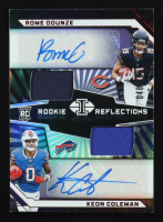 Rome Odunze / Keon Coleman 2024 Panini Illusions Rookie Reflections Dual Patch Autographs Red #11 RC #048/199 at PristineAuction.com