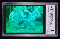 Spider-Man vs. Venom 1993 SkyBox Marvel Universe IV 3-D Holograms Green #HIV (BCCG 8) at PristineAuction.com