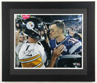 Tom Brady & Ben Roethlisberger Signed Custom Framed Display (Fanatics & G.O.A.T.) at PristineAuction.com