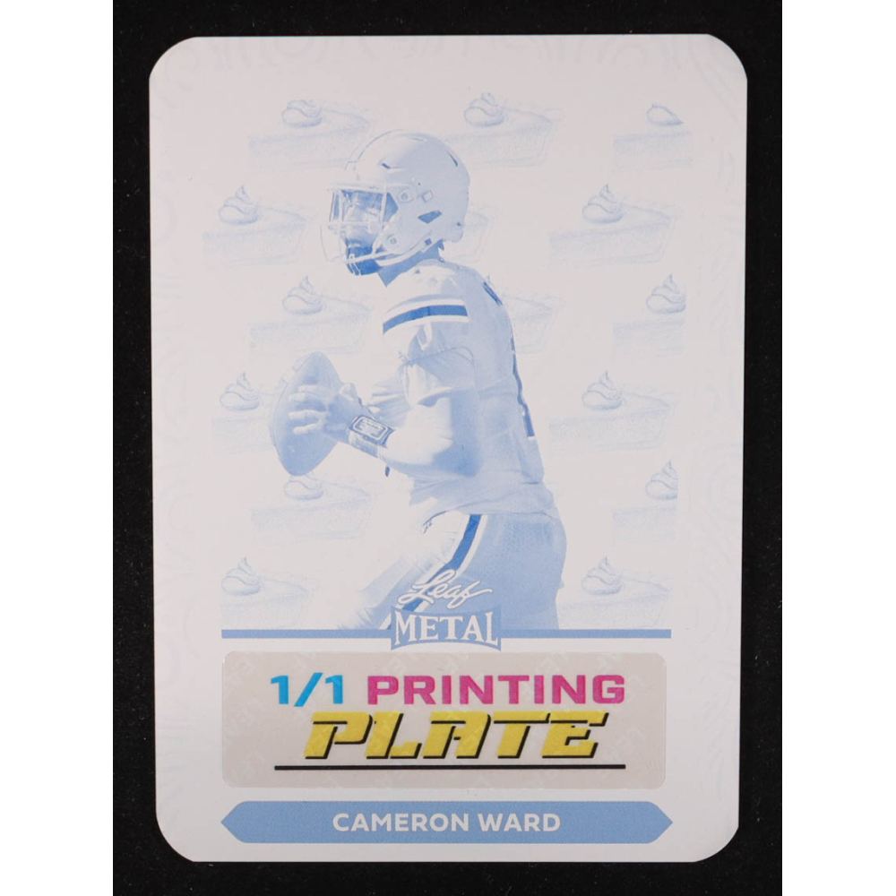 Cameron Ward 2024 Leaf Metal Thanksgiving Exclusive Cyan Printing Plate #NNO RC #1/1 at PristineAuction.com