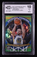 Stephen Curry 2017-18 Donruss Optic Swishful Thinking Lime Green #7 #173/175 (BCCG 10) at PristineAuction.com