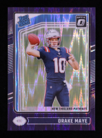 Drake Maye 2024 Donruss Optic Purple Shock #229 RR RC at PristineAuction.com