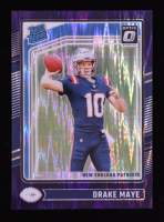 Drake Maye 2024 Donruss Optic Purple Shock #229 RR RC at PristineAuction.com