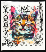 "Royal Purr" 20x20 2025 Original Painting on Rolled Canvas by Tadas Zaicikas | TedyZet (Zaicikas) at PristineAuction.com