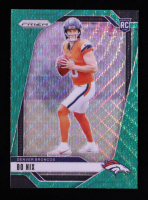 Bo Nix 2024 Panini Prizm Prizms Green Wave #309 RC at PristineAuction.com
