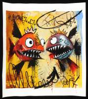 "Clash of Crowns" 20x20 2025 Original Painting on Rolled Canvas by Tadas Zaicikas | TedyZet (Zaicikas) at PristineAuction.com