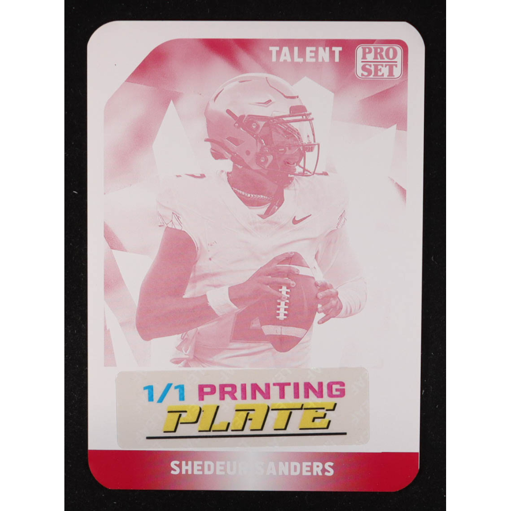 Shedeur Sanders 2024 Pro Set Pure Whatnot Exclusive Pure Talent Magenta Printing Plate #NNO RC #1/1 at PristineAuction.com