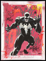 "Venom in the Streets" 18x24 2025 Original Mixed Media by Tadas Zaicikas | TedyZet (Zaicikas) at PristineAuction.com