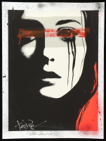 "Red Tears" 18x24 2025 Original Mixed Media by Tadas Zaicikas | TedyZet (Zaicikas) at PristineAuction.com