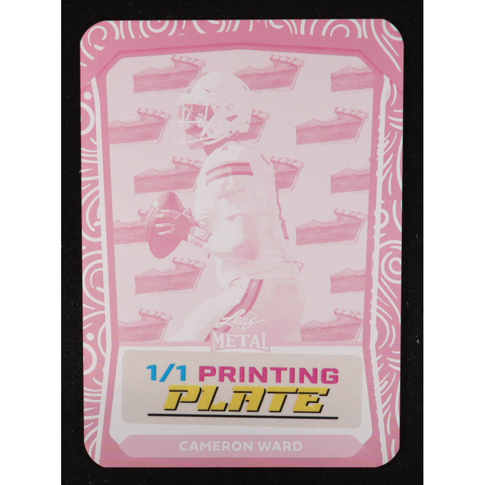Cameron Ward 2024 Leaf Metal Thanksgiving Exclusive Magenta Printing Plate #NNO RC #1/1 at PristineAuction.com Cameron Ward 2024 Leaf Metal Thanksgiving Exclusive Magenta Printing Plate #NNO RC #1/1 at PristineAuction.com