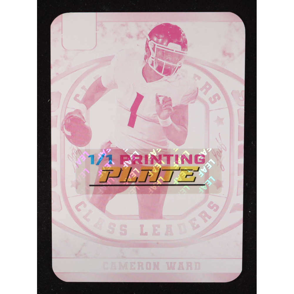 Cameron Ward 2024 Leaf Football Blaster Magenta Printing Plate #NNO RC #1/1 at PristineAuction.com Cameron Ward 2024 Leaf Football Blaster Magenta Printing Plate #NNO RC #1/1 at PristineAuction.com