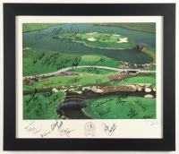 Sports Greats Custom Framed Chardonnay Golf Club Photo Signed by (32) with Bill Goldberg, David Henderson, Al Hrabosky, Ted Hendricks (Beckett) at PristineAuction.com