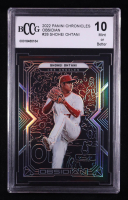 Shohei Ohtani 2022 Panini Chronicles Obsidian #28 (BCCG 10) at PristineAuction.com
