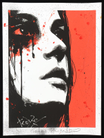 "Bleeding Eyes" 18x24 2025 Original Mixed Media by Tadas Zaicikas | TedyZet (Zaicikas) at PristineAuction.com