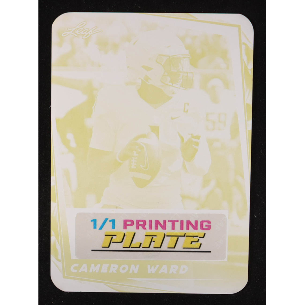 Cameron Ward 2024 Leaf Football Blaster Yellow Printing Plate #NNO RC #1/1 at PristineAuction.com Cameron Ward 2024 Leaf Football Blaster Yellow Printing Plate #NNO RC #1/1 at PristineAuction.com