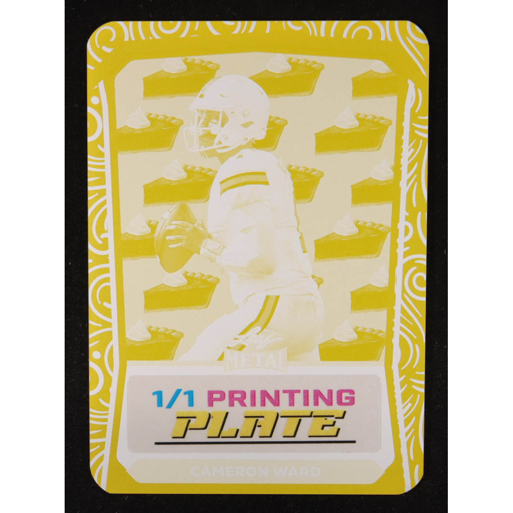 Cameron Ward 2024 Leaf Metal Thanksgiving Exclusive Yellow Printing Plate #NNO RC #1/1 at PristineAuction.com