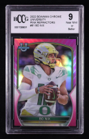 Bo Nix 2022 Bowman Chrome University Pink Refractors #61 RC (BCCG 9) at PristineAuction.com