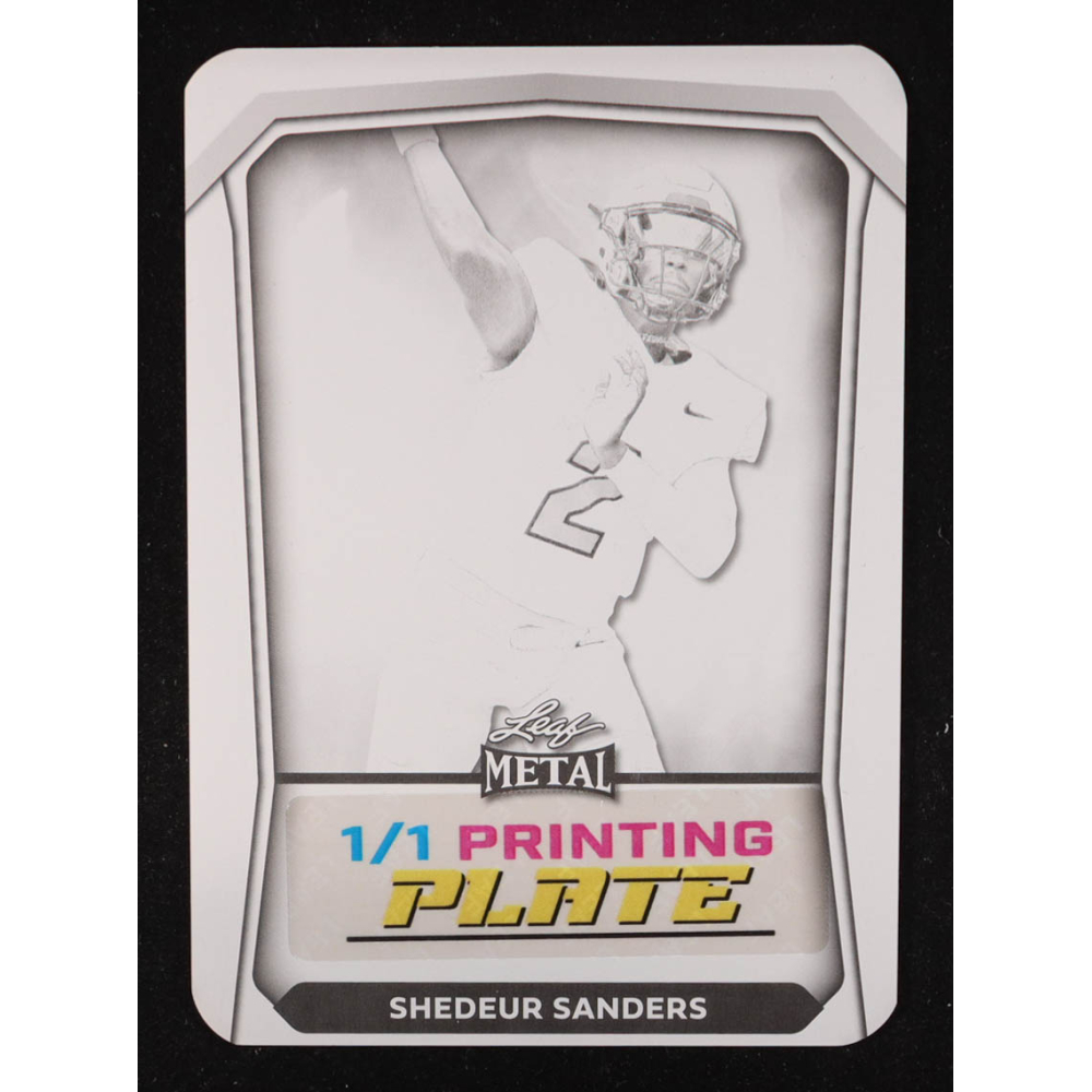 Shedeur Sanders 2024 Leaf Halloween Exclusive Black Printing Plate #NNO RC #1/1 at PristineAuction.com