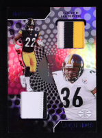 Jerome Bettis / Najee Harris 2021 Panini Illusions Rookie Idols Dual Memorabilia Blue #7 #57/75 at PristineAuction.com