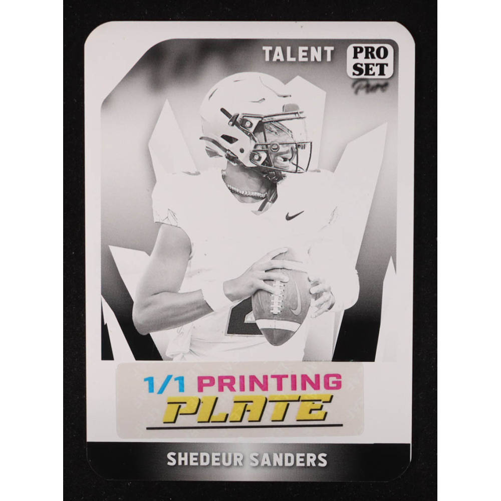 Shedeur Sanders 2024 Pro Set Pure Whatnot Exclusive Pure Talent Black Printing Plate #NNO RC #1/1 at PristineAuction.com