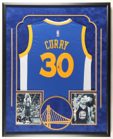 Stephen Curry Signed Custom Framed Jersey Display (Beckett) at PristineAuction.com