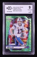 Josh Allen 2024 Panini Prizm Prizms Neon Green Pulsar #28 (BCCG 9) at PristineAuction.com