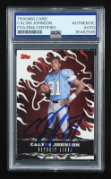 Calvin Johnson Signed 2007 Topps Red Hot Rookies #2 RC (PSA | Auto Grade PSA Authentic) at PristineAuction.com
