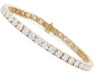 5.80 CTW Lab Grown Diamonds 14K Gold Plated Designer Bracelet, 7" (IGI) at PristineAuction.com