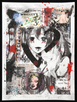 "Hollywood Remix #3" 18x24 2025 Original Mixed Media by Tadas Zaicikas | TedyZet (Zaicikas) at PristineAuction.com