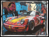 "Urban Porsche_Graffiti 911 #A" 18x24 2025 Original Mixed Media by Tadas Zaicikas | TedyZet (Zaicikas) at PristineAuction.com